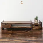 Kệ màn hình kết hợp ngăn kéo gỗ thông tự nhiên FEGO - Ảnh 7