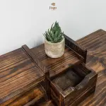 Kệ màn hình kết hợp ngăn kéo gỗ thông tự nhiên FEGO - Ảnh 8