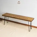 Ghế băng chân sắt Fego/ Ghế dài ngồi phòng ăn, phòng khách bằng gỗ tự nhiên - Ảnh 9