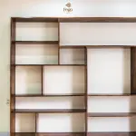 Kệ sách gỗ tự nhiên kích thước lớn FEGO - Ảnh 4
