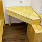Bàn trang điểm góc gỗ tự nhiên FEGO - Ảnh 2