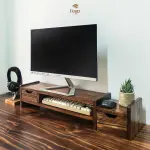 Kệ màn hình kết hợp ngăn kéo gỗ thông tự nhiên FEGO - Ảnh 4