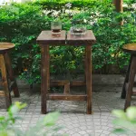 Bàn trà, cà phê gỗ thông tự nhiên FEGO cao 55cm - Ảnh 9