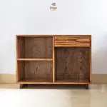 Kệ gỗ tự nhiên đa năng cạnh bàn làm việc/ Kệ để máy in, tài liệu FEGO - Ảnh 5