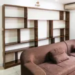 Kệ sách gỗ tự nhiên kích thước lớn FEGO - Ảnh 6