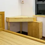 Bàn trang điểm góc gỗ tự nhiên FEGO - Ảnh 3