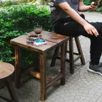 Bàn trà, cà phê gỗ thông tự nhiên FEGO cao 55cm - Ảnh 2