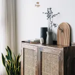 Tủ đa năng CANE - Tủ gỗ cánh mây đa năng cho gia đình - Ảnh 5