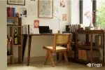 Bàn làm việc veneer chân gỗ - Ảnh 8