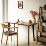 Bàn làm việc veneer chân gỗ - Ảnh 2