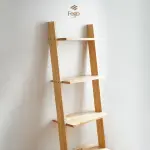 Kệ thang gỗ thông 5 tầng màu vàng kem tự nhiên cao 160cm - Ảnh 3