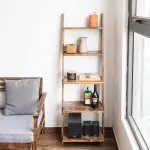 Kệ thang gỗ nâu rustic 5 tầng - Ảnh 4