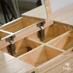 Bàn trang điểm gỗ thông tự nhiên FEGO - Ảnh 3