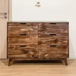 Tủ 6 ngăn kéo gỗ thông tự nhiên đa năng FEGO