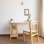 Ghế gỗ làm việc không tay tựa gỗ thông tự nhiên - Ảnh 9