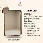Gương Treo Tường Lavabo Gỗ Tự Nhiên Fego - Gương Bàn Trang Điểm Viền Gỗ Chữ Nhật - Ảnh 8