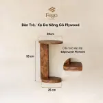 Bàn Cafe Fego Đa Năng/ Kệ Đầu Giường Plywood - Ảnh 3